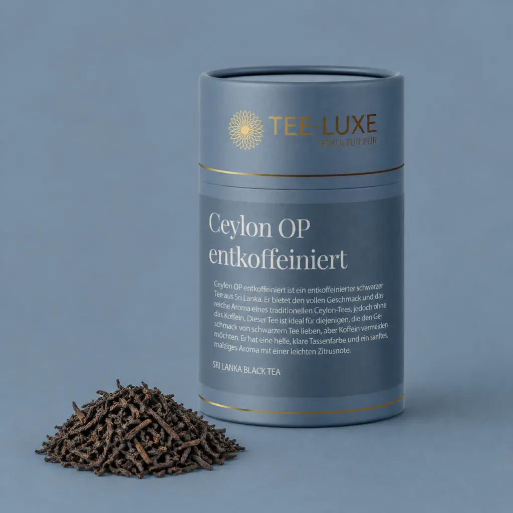 Schwarzer Tee - Ceylon OP entkoffeiniert - 85 g - Verpackung mit losem Tee