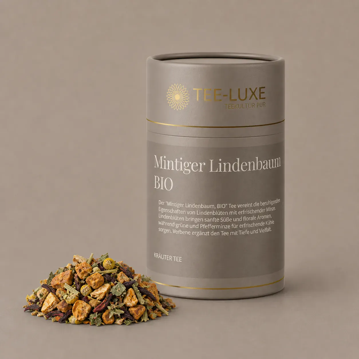 Kräuter Tee - Mintiger Lindenbaum, BIO - Verpackung mit losem Tee