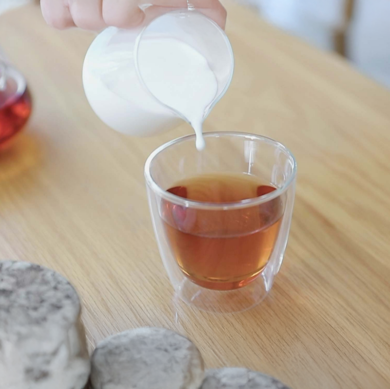 Milch und Zucker Glas