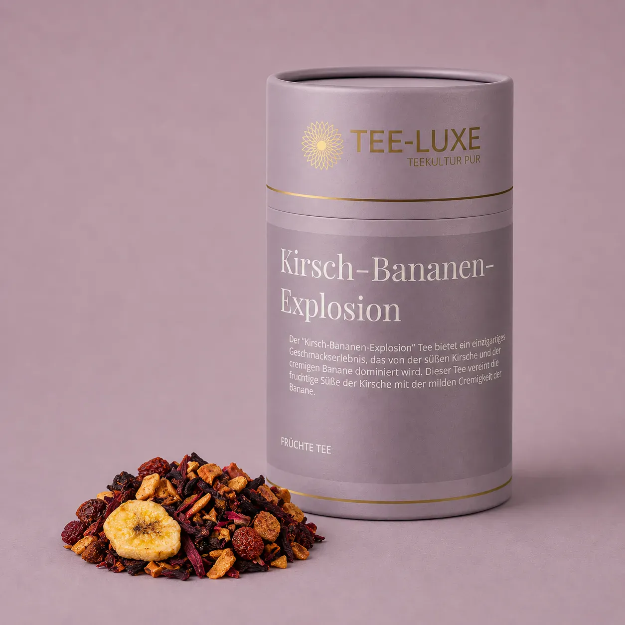 Früchte Tee - Kirsch-Bananen-Explosion - 125 g - Verpackung mit losem Tee