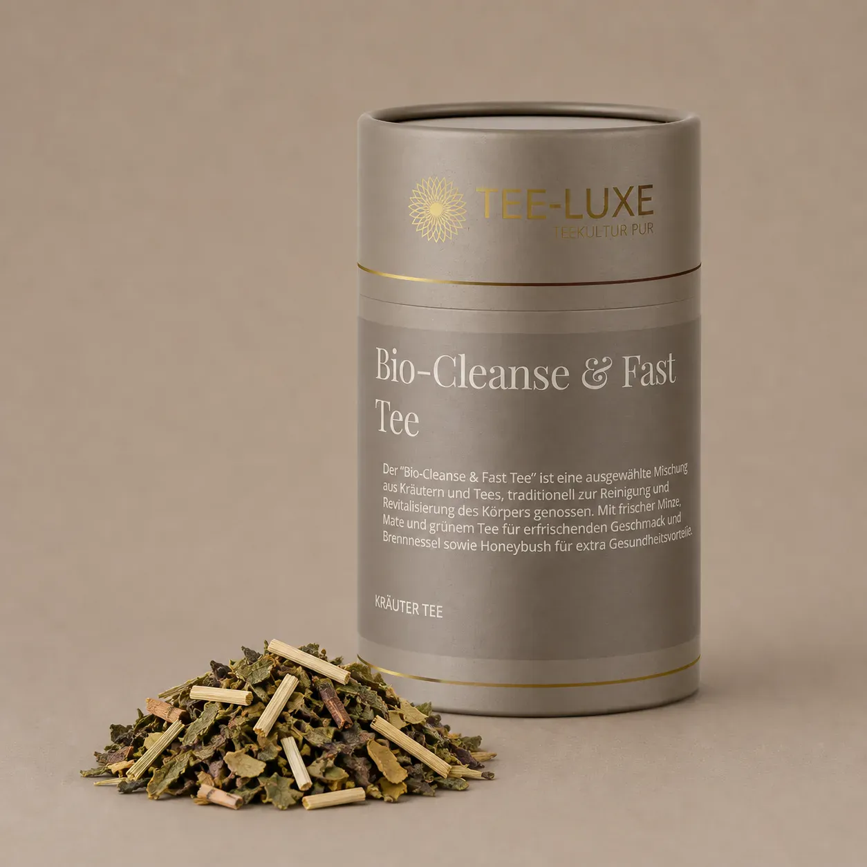 Kräuter Tee - Bio-Cleanse & Fast Tee - 60 g - Verpackung mit losem Tee